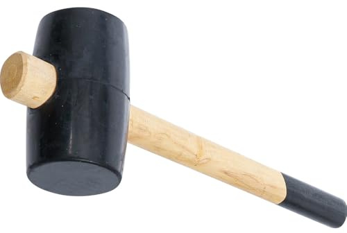 BGS Diy 1862 | Gummihammer | Kopf-Ø 64 mm | 600 g | Stiellänge 340 mm | Holzstiel | lackierter Stiel