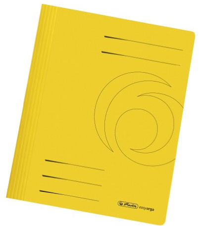 Herlitz 11034303 Schnellhefter A4 Karton gefaltet gelb intensiv 10er Packung