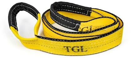 TGL Sangle de remorquage de 7,6 cm de large, 2,4 m de long, charge maximale de 13600 kg.