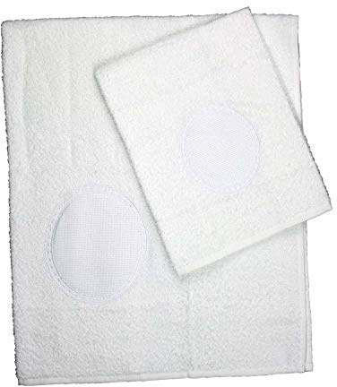 MAGIE DI CASA Par de Toallas + Invitaciones para Bordar, Algodón, Color Blanco, Talla única