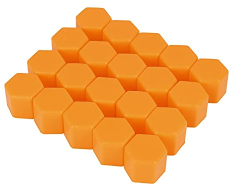 X AUTOHAUX Universal Radschraubenkappen 19mm Orange 20Stk Für Auto Silikon | Hochtemperaturbeständig (-25°C Bis 300°C), Korrosionsschutz, Leichte Montage Durch Aufdrücken