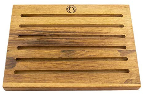 exklusives, handgefertigtes Küchenbrett (40x29x3,5 cm) | aus Fassdauben von alten Weinfässern gefertigt | massives beidseitig verwendbar