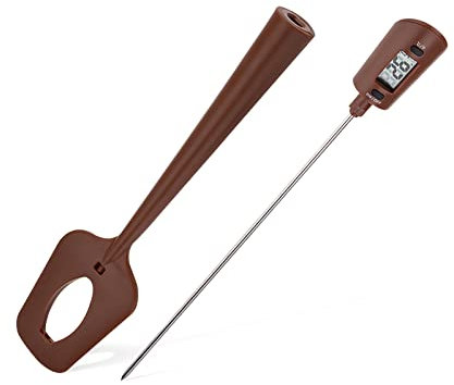 Termómetro para caramelos, Termómetro para alimentos Termómetro digital para caramelos Termómetro de lectura instantánea Espátula digital de silicona Termómetro para caramelos para cocina