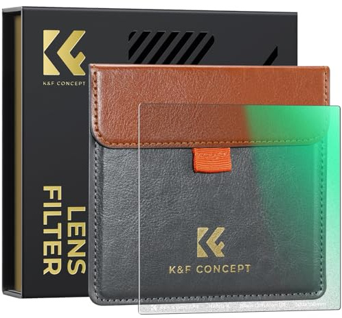 K&F CONCEPT Black Mist 1/8 Rechteckfilter 100x100mm Black Promist 1/8 | Optikglas mit 28-lagiger Nano-Beschichtung,wasserdicht,kratzfest,HD Bild,Nano-Xcel,FH701