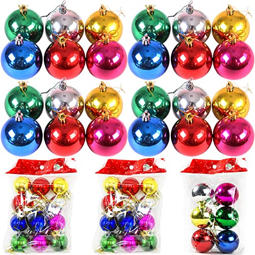 SUNSK Weihnachtskugeln Christbaumkugeln Weihnachtsbaumkugeln Glänzend Baumschmuck Weihnachten Kugeln Matt Weihnachtsdeko Weihnachtsbaumschmuck Weihnachtsbaum Dekoration 30 Stück