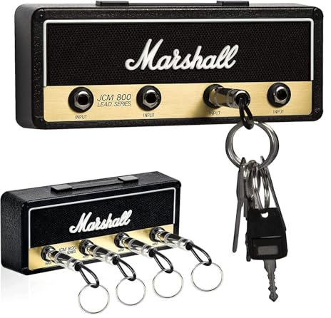 Marshall Portachiavi a Parete Porta Chiavi da Muro Per Casa Jack II Rack JCM800 con 4 connettori per chitarra Un regalo per gli amanti della musica