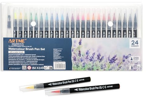 ARTME Aquarell Pinselstifte 24 Farben + 1 Wasserpinsel