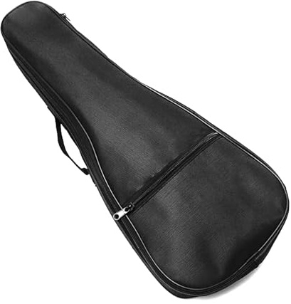 Musiin 23-Zoll-Ukuleletasche, verstellbare Ukuleletasche mit einem Schultergurt, Fronttasche,gepolstertem Korpus, tragbare Aufbewahrungstasche für Reisen, Training, Unterricht und Auftritt (Schwarz)