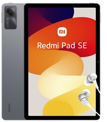 Xiaomi Redmi Pad SE Tablet da 11, WiFi, Display FHD+ da 90 Hz, 4 GB di RAM, 128 GB di ROM, Batteria da 8000 mAh, Versione ES, Grigio