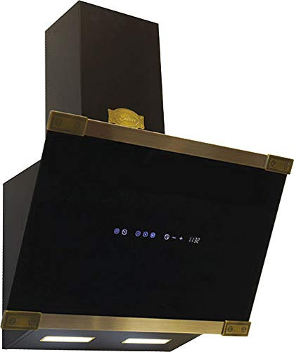 Kaiser Kopffreihaube Serie Art Deco At 9445 AD Art Deco, Retro Dunstabzugshaube 90 cm, Wandhaube, Schwarz Glas, 1250 m3/h
