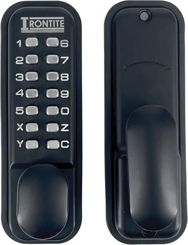 IRONTITE Digital Door Lock With Keyless Combination Security, Secure Gate and Shed Access, Black Hold Latch