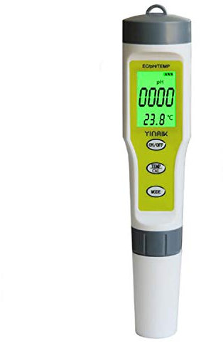 CLEIDE Ph/EC/Temp 3-en-1 Prueba De Penetración Ph Valor Pluma De La Prueba De Calidad del Agua Piscina Hogar De La Detección De PH con Luz De Fondo Fácil de Usar para Profesionales y Principiantes