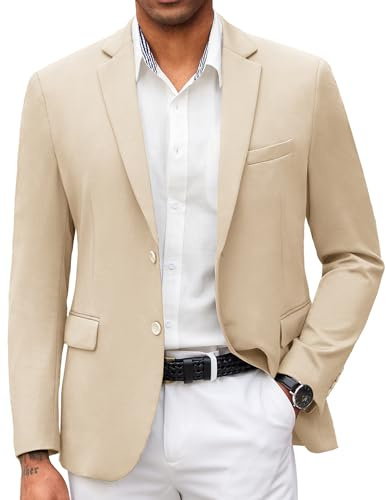 COOFANDY Mens Blazer Jacket Slim Fit Casual Suit Jacket 2 Button Lightweight Summer Sport Jacket