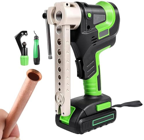 pealiritansemen Utensile di Espansione Elettrica, Utensile Elettrico Portatile per Svasatura Rame per Riparazione Elettrodomestici, Alimentato da Batteria da 2000 mAh, con Taglierina E Sbavatore