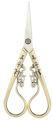 Piccole forbici da cucito, kit di forbici da ricamo vintage, forbici in stile europeo vintage per ricami, cucitura, taglienti di forbici artigianali su misura (Bronzo)