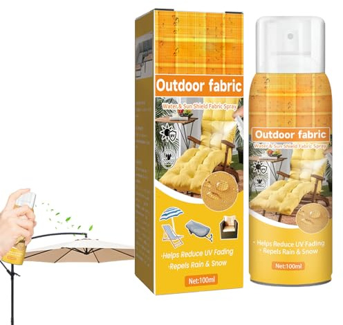 Generisch Water Sun Protection Fabric Spray | Water Shield 100 ml Outdoor Fabric Spray, Furniture Protection for Upholstery, Rags, Fabric Clothing, Carpets, Protection Against Liquids