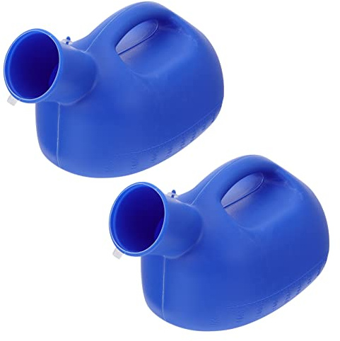 DEARMAMY Orinal Portátil para Hombres con Tapa 2000 Ml Orinal de Gran Capacidad Cubo para Urinario Resistente y Antiólor y Personas Mayores Uso Doméstico y Nocturno