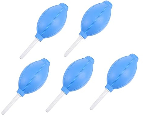 Souffleur D’air de Nettoyage 5 Pièces Bleu en Silicone pour Caméra | Prise Ergonomique, Flux Précis et Équilibré, pour Lentilles et Clavier D’ordinateur Portable Couleur Aléatoire