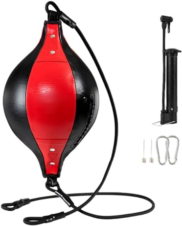 Speed Bags Für Boxen - Punchingball Für Fitness - Elastischer PU-Leder Doppelendball Für Fitness Koordination Core Training Übung Workout