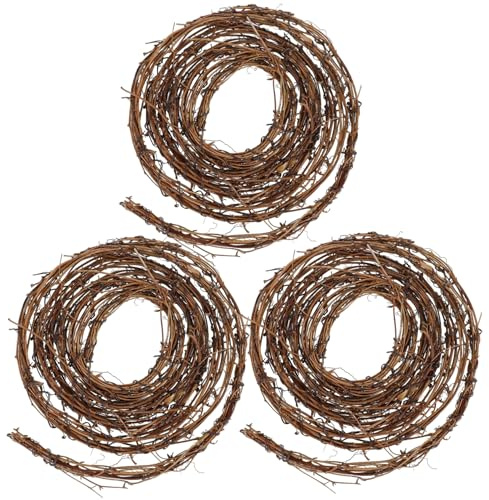 Ghirlanda di viti da vite 3 pezzi da 15 piedi FASI FARAGIONI Twig Ghirlanda piegabile ghirlande per vite per artigianato.