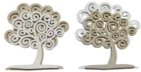 12 ciondolo albero della vita legno bicolore 5,5x4,5 cm bomboniera applicazione matrimonio battesimo comunione decorazione regalo festa evento simbolo vita crescita spirituale segnaposto