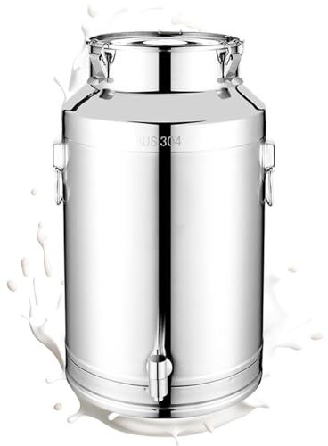Contenitore per olio da cucina, in acciaio, ermetico, con coperchio, circa 5 l, contenitore per birra, cibo, farina, caffè, zucchero