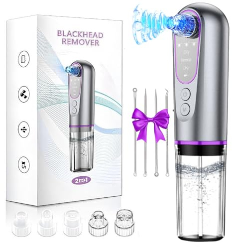 Blackhead Remover Suction Pore Vacuum Hydro Facials Hydrating Pore Cleaner Machine Pimple Extractor with USB Charging Cable Beauty Device