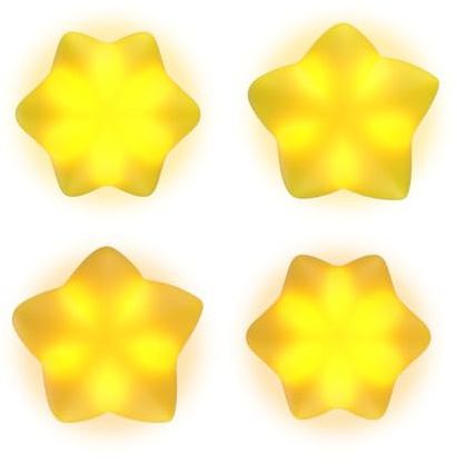 PlayVital Cute Universal Thumbstick Grips for ps5, for ps4, Joystick Caps for Xbox Series X/S, for Xbox One, Switch Pro Controllers, Joystick Protection - Stars
