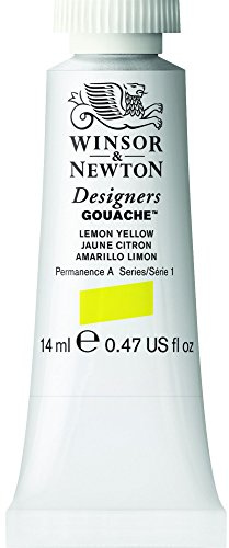Winsor & Newton Designer's Gouache, 14 ml (0.47oz) tube, Lemon Yellow