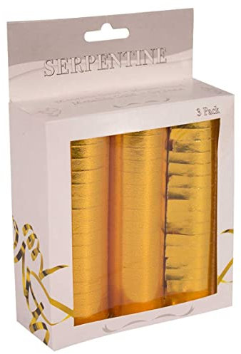 Folat B.V.- Serpentinas De Papel Oro Metálico, Color Dorado, 1 x 3 Stk. (22750)