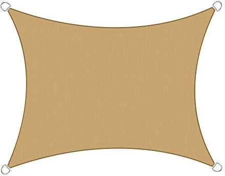 Green Bay Sun Shade Sail Garden Patio Yard Party Sunscreen Awning Canopy 98% UV Block Rectangle Sand 4x3m