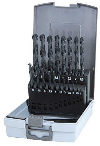 RUKO 205213RO Set Metallspiralbohrer schwarz
