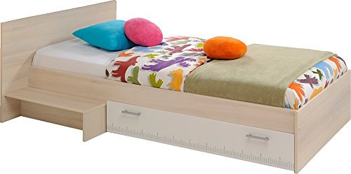 Parisot 2498l2tm Bett – Charly akazie hellblau/weiß Holz