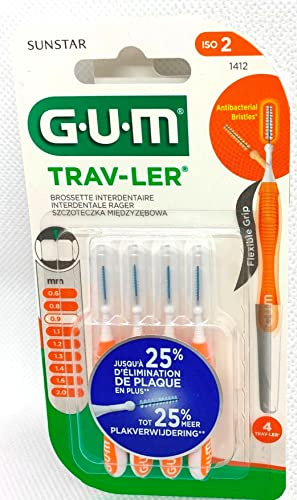 Sunstar GUM Trav-ler Interdentalbürste, 4 x 0,9 mm, Schwarz