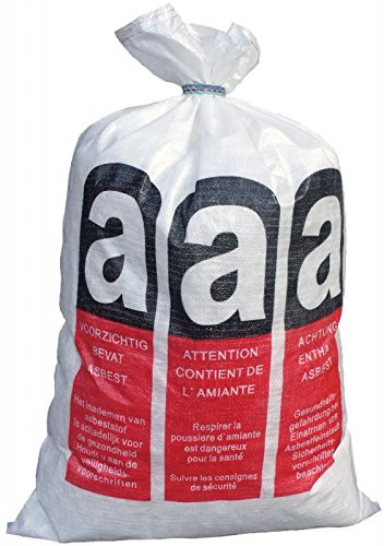 100x PP Gewebesack 700x1100 Asbest Big Bag Entsorgung Sack mit Verschlussband