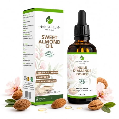 100% EKOLOGISK MANDELOLJA, ren och naturlig, kallpressad - Extra Virgin - närande vård för kropp, hud, ansikte, hår. Vegansk 100ml