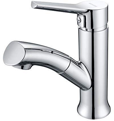 EXECART Wasserhahn für Bad mit Amusziehbarer Brause, Waschtischarmatur Hoch Mischbatterie Waschtischmischer Bad Waschbecken und Küche