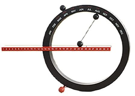 WINBST Magnetischer Ball Ewiger Kalender, Tisch Kalender Manuelle Schreibtisch Kalender für Neuheit Büro Home Schlafzimmer Dekor