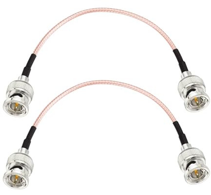 Superbat Câble SDI Court 3G HD 15cm Cordon SDI Fin Câble RG179 BNC Mâle vers Mâle 75 ohms Pour Analyseur Oscilloscope Caméras HD-SDI Audio Vidéo (2 Pièces)