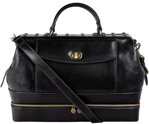 Time Resistance Leder Arzttasche Geldbörse Medizinische Aktentasche Vintage Handtasche