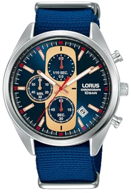 Lorus Men Analog Quartz Watch with Nylon Strap RM357GX9