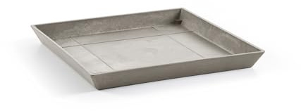 ECOPOTS Soucoupe Square 50 Taupe - 43 x 43 x H. 3,5 cm