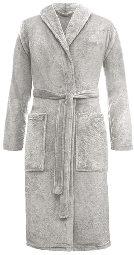 Brandsseller Damen & Herren Bademantel Coral Fleece Unisex leichter Morgenmantel Superweich