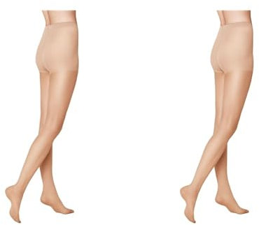 KUNERT Damen Strumpfhose Glatt & Softig 20 transparent matt 20 DEN Cashmere 0540 36/38 (Packung mit 2)