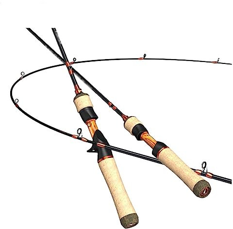 Angelruten Bait Finesse System Rotierende/auswerfende Angelrute aus Kohlefaser, 2 Stück, 1,53–1,8 m, 1–8 g, for Forellen-Angelrute für Reisen in Salzwasser und Süßwasser(Rotating(1.80m-UL))