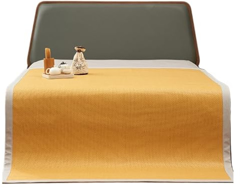 GOOPEEG Colchoneta De Dormir De Verano, Estera De Cama De Bambú Plegable, Cómoda Y Fresca, para Dormir En Verano, Duradera, para Dormitorio En Casa Ropa De Cama De Verano(120x195cm)