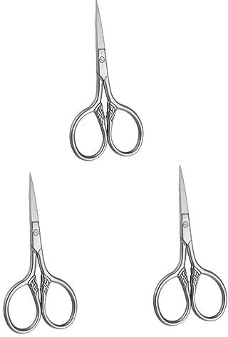Healeved 3St Bartschere Trimmer für Männer Herrenrasierer zum Rasieren Augenbrauenschere Männerrasierer Rasierer für Männer Maniküre-Schere Haarschneideschere beard scissors Bartschneideset