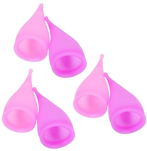 FRCOLOR Set 6 Coppe Mestruali in Silicone 30ml per Donne Morbide e Antideformazione, senza Sbiadimento, per Nuotare e Dormire la Notte
