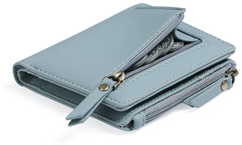 GOIACII Geldbeutel Damen Klein und im Kurzformat mit RFID Blockierung, Portemonnaie Damen Leder Münzfach Brieftasche, Mini Kurzer Geldbörse für Frauen