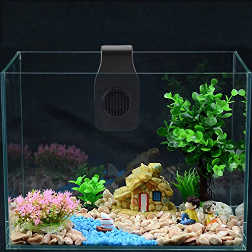 PUNELE Ventilateur de Refroidissement Silencieux avec Conception Murale, Adaptée aux Réservoirs de Poisson jusqu'à 60 Cm, Installation Facile et Aucun Assemblage Requis, Puissance de (Noir réglable)
